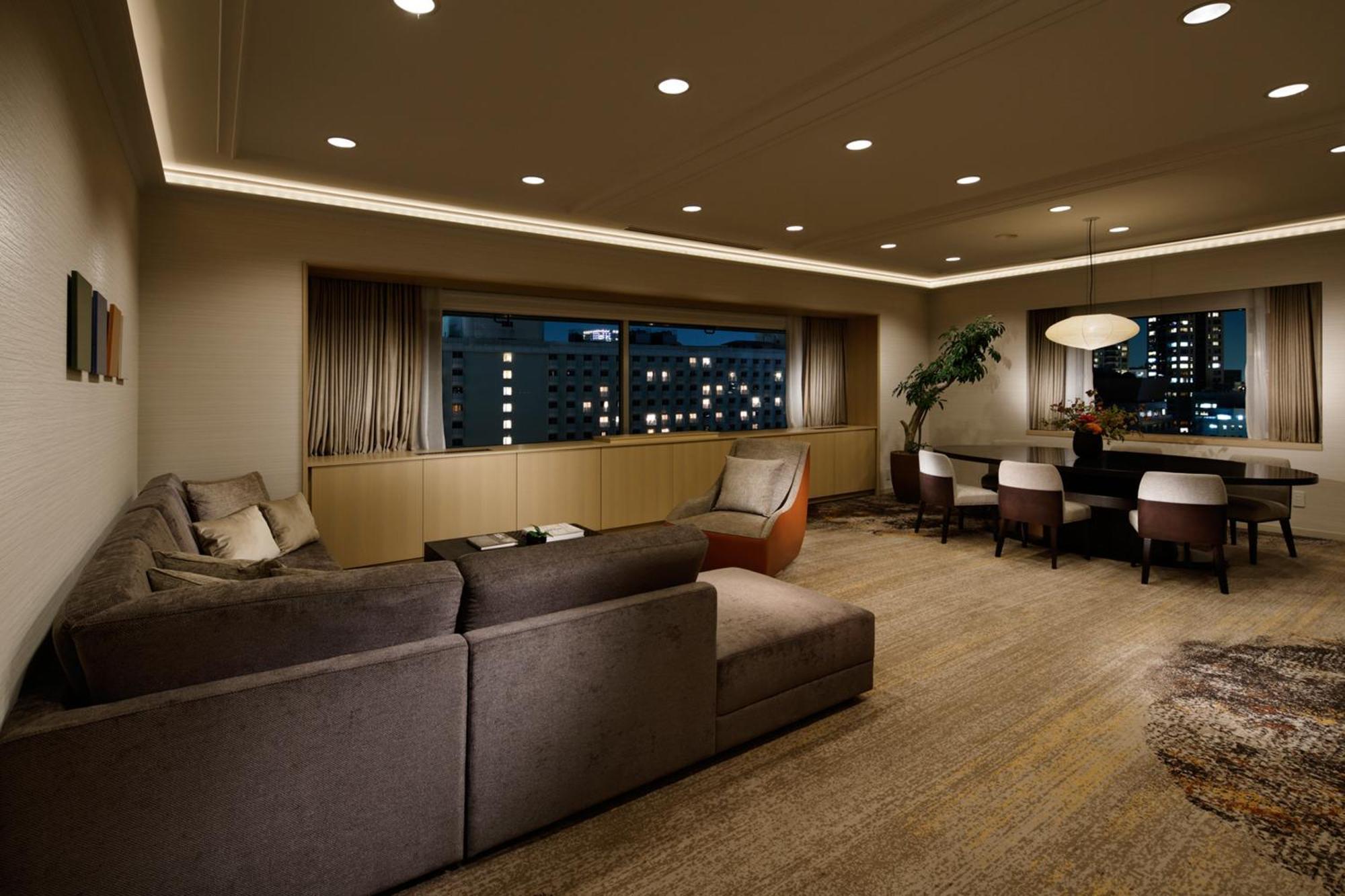 Grand Prince Hotel Takanawa Tokio Exterior foto A living room with indirect lighting